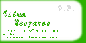 vilma meszaros business card
